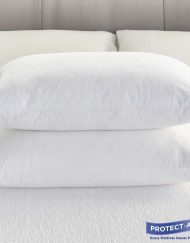 Cotton terry waterproof pillow protector