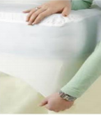 Fitted mattress protector skirt