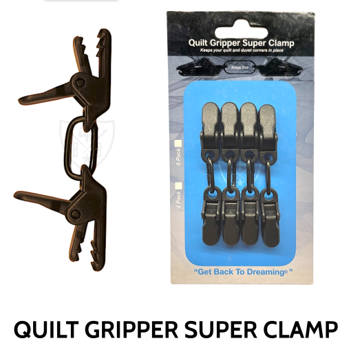 Quilt gripper clamps