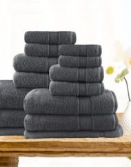 Charcoal bath towel set