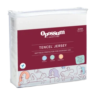 Opossum Tencel Jersey Mattress Protector - Queen Size Waterproof and Breathable Packaging