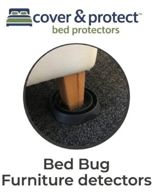 Cover & Protect Bed Bug Trap & Detector For Bed Legs & Furniture 4 x Unit Packleg