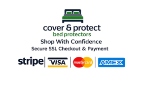 Cover &Amp; Protect Secure Checkout Payment Methods Badge Featuring Stripe Ssl Secure Checkout, Visa, Mastercard And American Express Payment Options For Safe Online Shopping Australia.