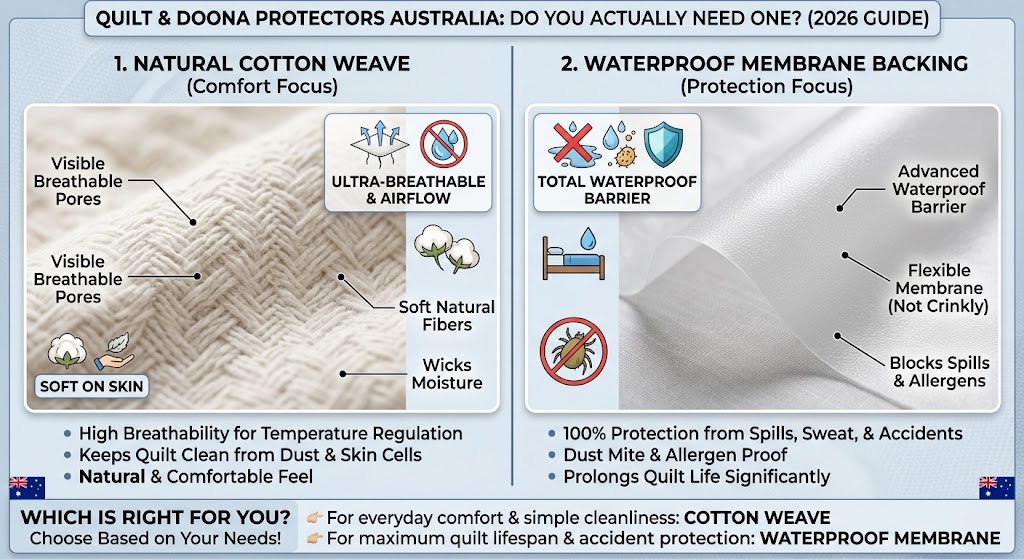 Cotton Quilt Protector Fabric Compared To Waterproof Membrane
