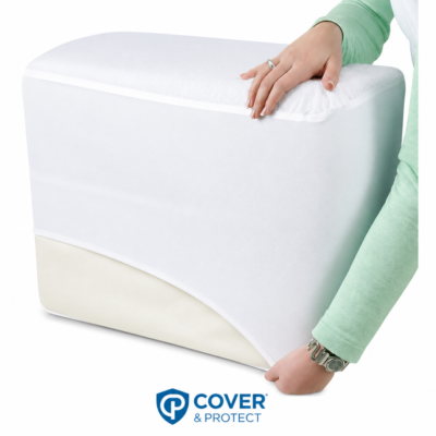 Protect-A-Bed Waterproof Fitted Mattress Protector Installed On A Mattress, Providing Breathable Waterproof Bedding Protection Available From Cover &Amp; Protect Australia.