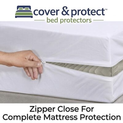 Dust Mite Waterproof Mattress Protector Zipper Close